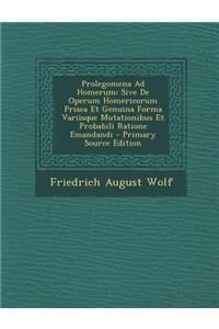 Prolegomena Ad Homerum
