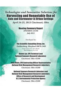 Technologies and Innovative Solutions for Harvesting and Nonpotable Use of Rain and Stormwater in Urban Settings