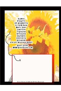 Blumen Bouquets 20 Grußkarten in einem Buch white space schreiben Tagebuch Notizbuch Andenken Dekoration Geschenk von der modernen Kunst Grace Divine