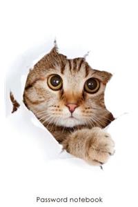 Password Notebook: Internet Address and Password Logbook / Journal / Diary - Peekaboo Cat