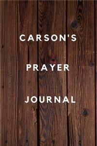 Carson's Prayer Journal
