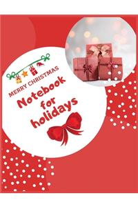 MERRY CHRISTMAS notebook for holidays
