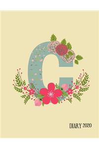 Perfect personalized initial diary Rustic Floral Initial Letter C Alphabet Lover Journal Gift For Class Notes or Inspirational Thoughts.