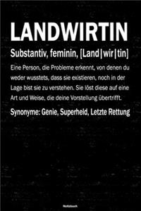 Landwirtin Notizbuch