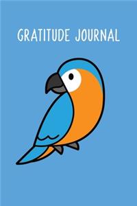 Blue Orange Parrot Gratitude and Affirmation Journal For Children 8 - 14 year Old