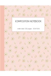 Composition notebook wide ruled 120 pages 8.5x11 (A4)