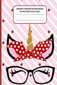 PRIMARY COMPOSITION NOTEBOOK Handwriting Practice Paper