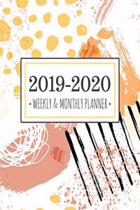 2019-2020 planner abstract yellow