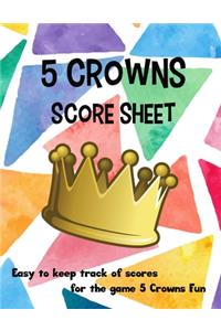 5 Crowns Score Sheet