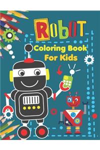 Robot coloring book for kids