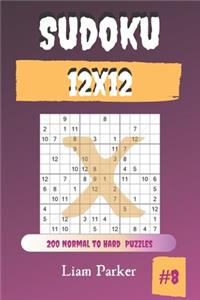 Sudoku X 12x12 - 200 Normal to Hard Puzzles vol.8