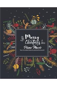 Blank Sheet Piano Music Notebook