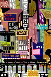 Retro City Blank Pages Sketchbook