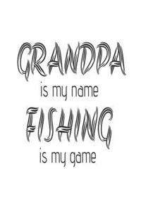 Grandpa Is My Name Fishing Is My Game