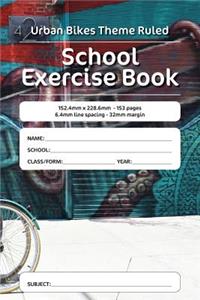 Urban Bikes Theme Ruled School Exercise Book