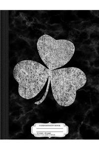 St. Patrick's Day Distressed Shamrock Composition Notebook