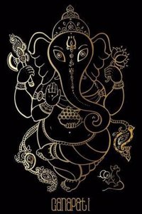 Ganapati: 150-Page Ganesh Writing Journal with Mandala for Trataka Gazing Meditation (6x9 Inches - Black)