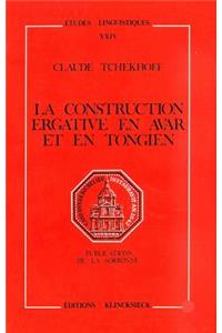 La Construction Ergative En Avar Et En Tongien
