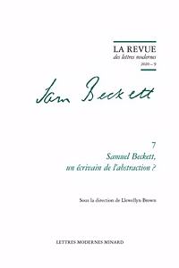 Samuel Beckett, Un Ecrivain de l'Abstraction ?