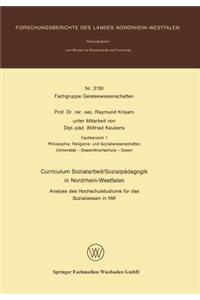 Curriculum Sozialarbeit/Sozialpädagogik in Nordrhein-Westfalen