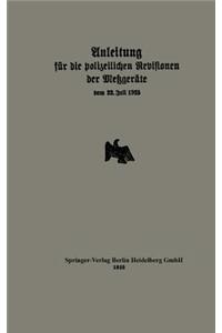 Anleitung für die polizeilichen Revisionen der Metzgeräte vom 22. Juli 1925