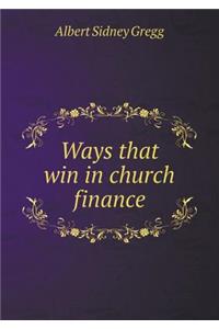 Ways that win in church finance