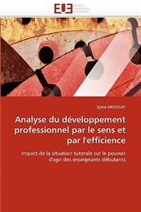 Analyse du développement professionnel par le sens et par l''efficience