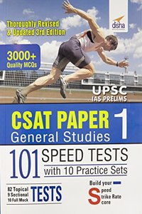 CSAT Paper 1 General Studies 101 Speed Tests with 10 Practice Sets - 3rd Edition