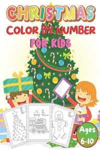 Christmas Color By Number For Kids Ages 6-10