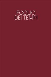 Foglio dei tempi