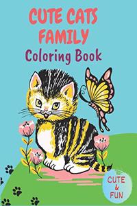 Cute Cats Family Coloring Book