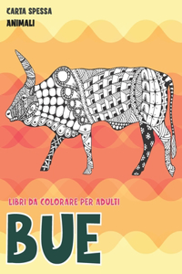 Libri da colorare per adulti - Carta spessa - Animali - Bue