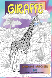 Zentangle Malbücher - Malbuch für Erwachsene - Tier - Giraffe