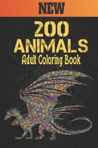 Adult Coloring Book 200 Animals
