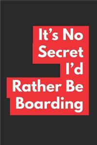 It's No Secret I'd Rather Be Boarding