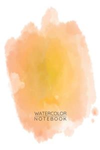 Orange Yellow Watercolor Notebook - Sketch Book for Drawing Painting Writing - Orange Yellow Watercolor Journal - Orange Yellow Diary