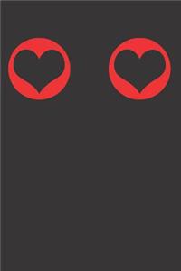 Boobs Heart Humor Notebook Journal