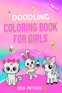 Doodling Coloring Book for Girls