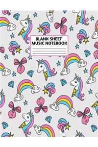 Blank Sheet Music Notebook