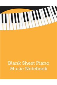 Blank Sheet Piano Music Notebook