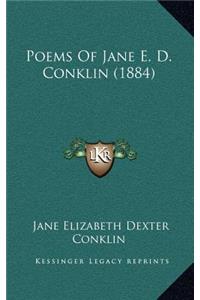 Poems Of Jane E. D. Conklin (1884)