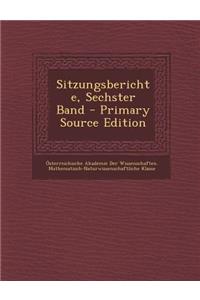 Sitzungsberichte, Sechster Band