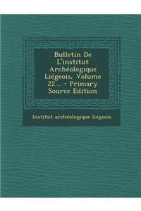 Bulletin de L'Institut Archeologique Liegeois, Volume 22... - Primary Source Edition