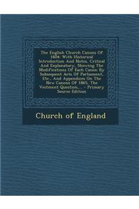 The English Church Canons of 1604
