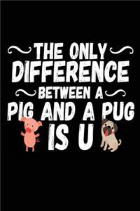 The Only Difference Between A Pig And A Pug Is U