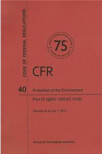 Code of Federal Regulations Title 40, Protection of Environment, Parts 63 (63. 120063. 1439), 2013