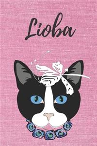 personalisiertes Notizbuch Katze / Notizheft / Journal / Malbuch / Tagebuch / Kritzelbuch / DIN A5 / Geschenk Lioba