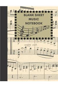Blank Sheet Music Notebook