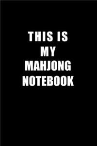 Notebook For Mahjong Lovers