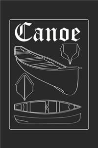 Vintage Canoe Blueprint - Canoeing River Kayak Rafting
